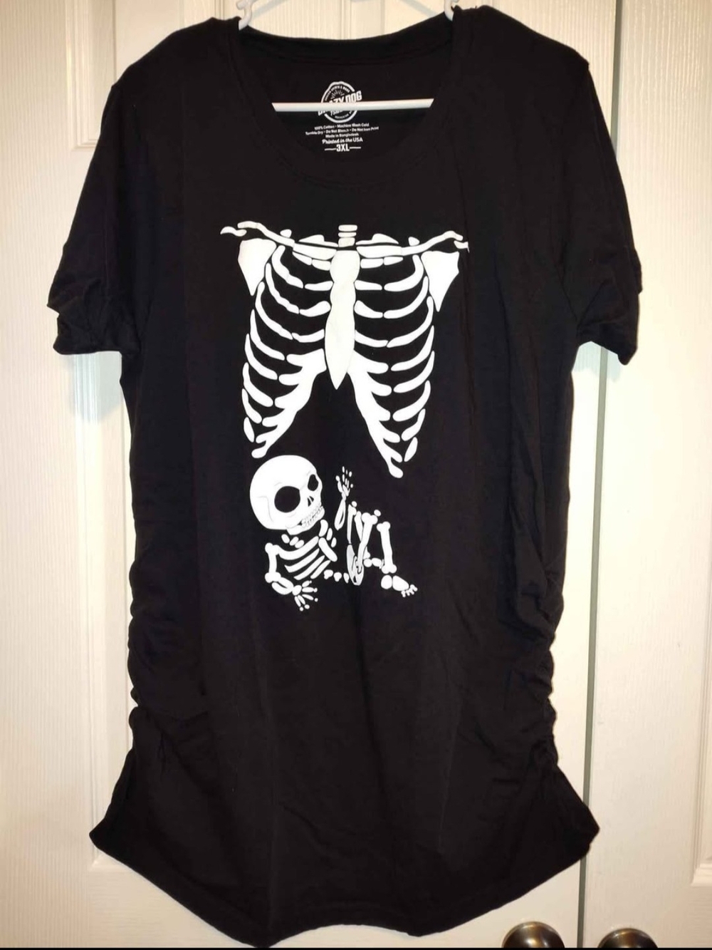 Maternity Top Skeleton Mama and Baby Graphic Tee